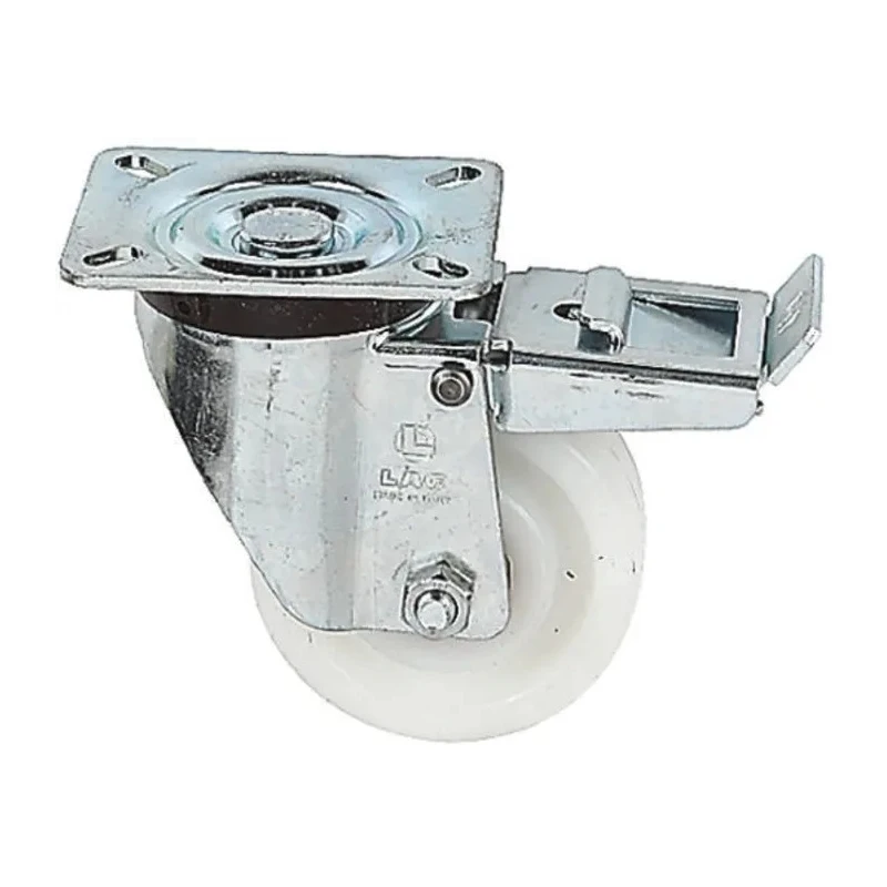LAG Braked Swivel Castor, 400 kg Capacity, 150 mm Wheel Diameter, Polyamide Wheel, Galvanised Steel Frame 17891 FR