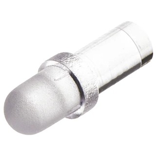 Bivar Panel Mount 1-Way Straight Rigid LED Light Pipe Clear Lens 3 mm Length, PLP1-250