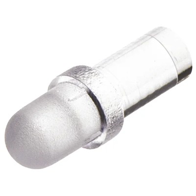Bivar Panel Mount 1-Way Straight Rigid LED Light Pipe Clear Lens 3 mm Length, PLP1-250