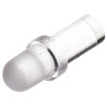 Bivar Panel Mount 1-Way Straight Rigid LED Light Pipe Clear Lens 3 mm Length, PLP1-250