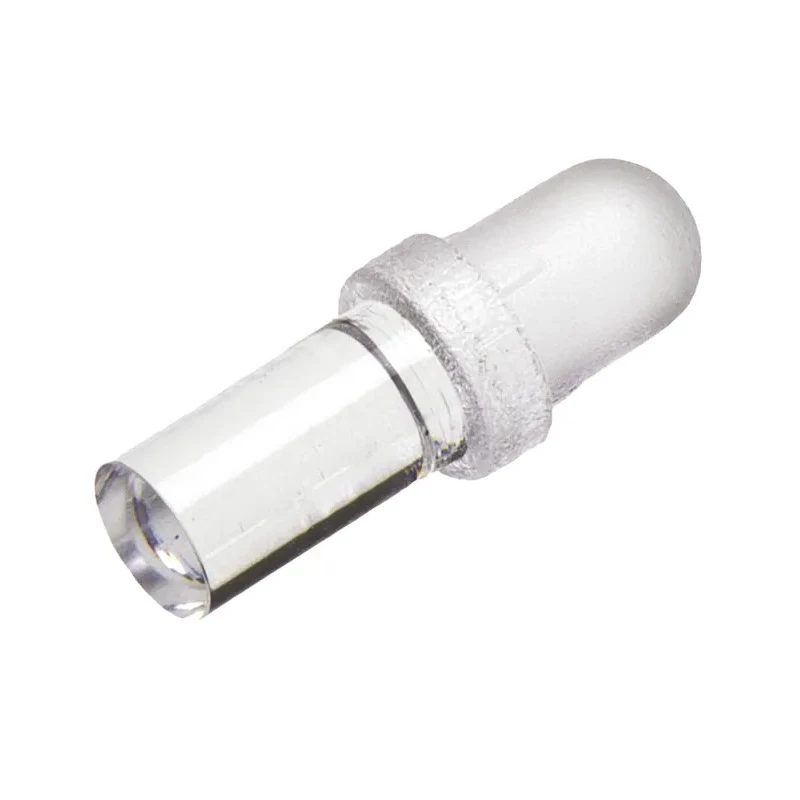 Bivar Panel Mount 1-Way Straight Rigid LED Light Pipe Clear Lens 3 mm Length, PLP1-250