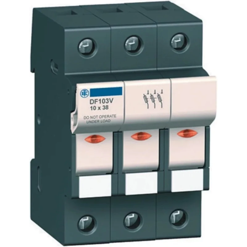 Schneider Electric 125A Rail Mount Fuse Holder, 3-Pole, 690V AC DF223NVC