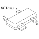 Nexperia Schottky Diode 30 V 200 mA Surface Mount SOT-143 Package 4-Pin BAT74,215