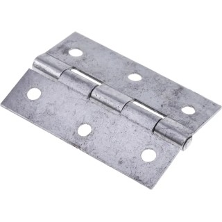 RS PRO Steel Butt Hinge with Fixed Pin Screw Fixing 75 mm x 49 mm x 1.4 mm 436-5058