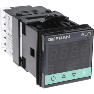 Gefran 600 Front Panel PID Temperature Controller 2 Output Relay 240V ac On-Off F000052/ 600-R-R-0-0-1