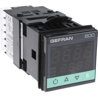 Gefran 600 Front Panel PID Temperature Controller 2 Output Relay 240V ac On-Off F000052/ 600-R-R-0-0-1