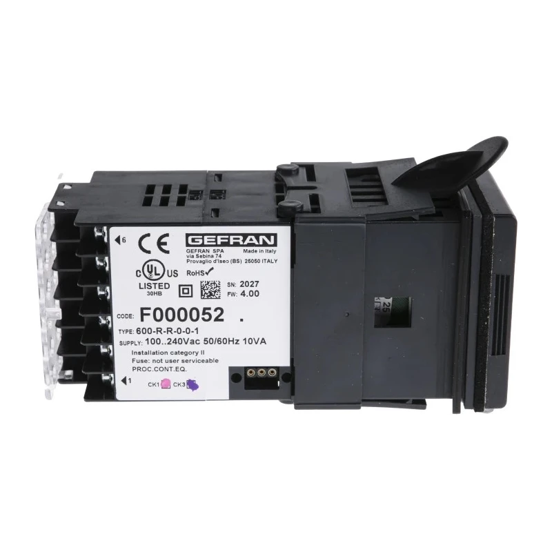 Gefran 600 Front Panel PID Temperature Controller 2 Output Relay 240V ac On-Off F000052/ 600-R-R-0-0-1