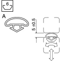 Bosch Rexroth Nitrile Rubber (NBR) Sealing Profile Compatible with 30 mm Strut Profile 8 mm Slot MGE System 3842516598