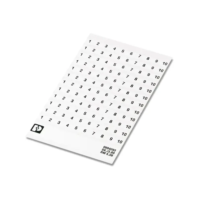 Phoenix Contact Polyester Marker Label for Use with Terminal Block 5.08mm Pitch 0804293:0001