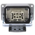 EPIC Heavy Duty Power Connector, 6 Way, 16A, 440V, PG16 Thread Size, H-BE Series 10003000+10191000