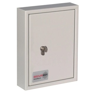 Securikey Heavy Duty Grey Steel Wall-Mount Key Cabinet 30 Hook Capacity KV030