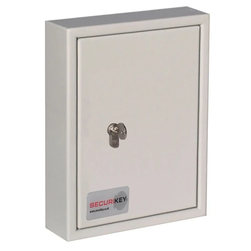 Securikey Heavy Duty Grey Steel Wall-Mount Key Cabinet 30 Hook Capacity KV030