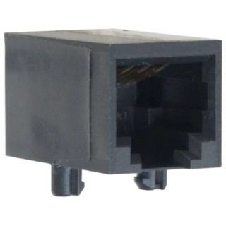 Bel-Stewart SS-64 Series RJ11 Female Modular Jack Through Hole Shielded Cat4 UTP Right Angle 1 Port 6 Way RJ11