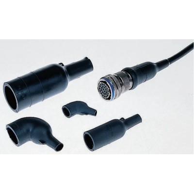 TE Connectivity Heat Shrink Boot Straight Fluid Resistant Elastomer Black 17 mm 202K111-25-0