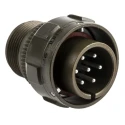Amphenol Limited MIL Spec Circular Connector 7 Contacts Male 500V AC Brass Straight Olive Shell Size 16S 97B-3106A-16S-1P-HD