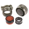 Amphenol Limited MIL Spec Circular Connector 32 Contact Brass Straight Olive Cable Zinc Cobalt Plated 62GB-16F18-32SN
