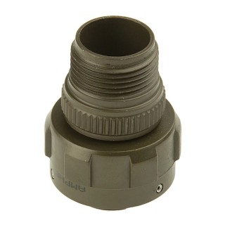 Amphenol Limited MIL Spec Circular Connector Brass Straight 6 Way Cable, 200V AC, 13A, Olive Drab 97B-3106A-14S-6S-HD