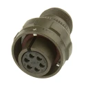 Amphenol Limited MIL Spec Circular Connector Brass Straight 6 Way Cable, 200V AC, 13A, Olive Drab 97B-3106A-14S-6S-HD