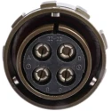 Amphenol Limited MIL Spec Circular Connector Brass Straight 4 Way Cable Connector 500V 46A Shell Size 22 97B-3106A-22-22S-HD