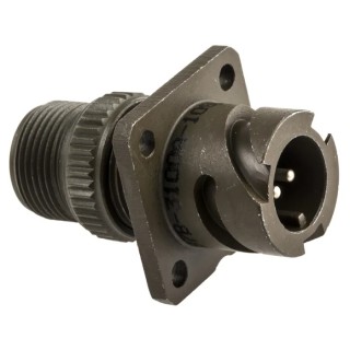 Amphenol Limited MIL Spec Circular Connector 2 Contacts 500V AC 13A Wall Mount Aluminium Alloy Olive Drab 97B-3100A-10SL-4P