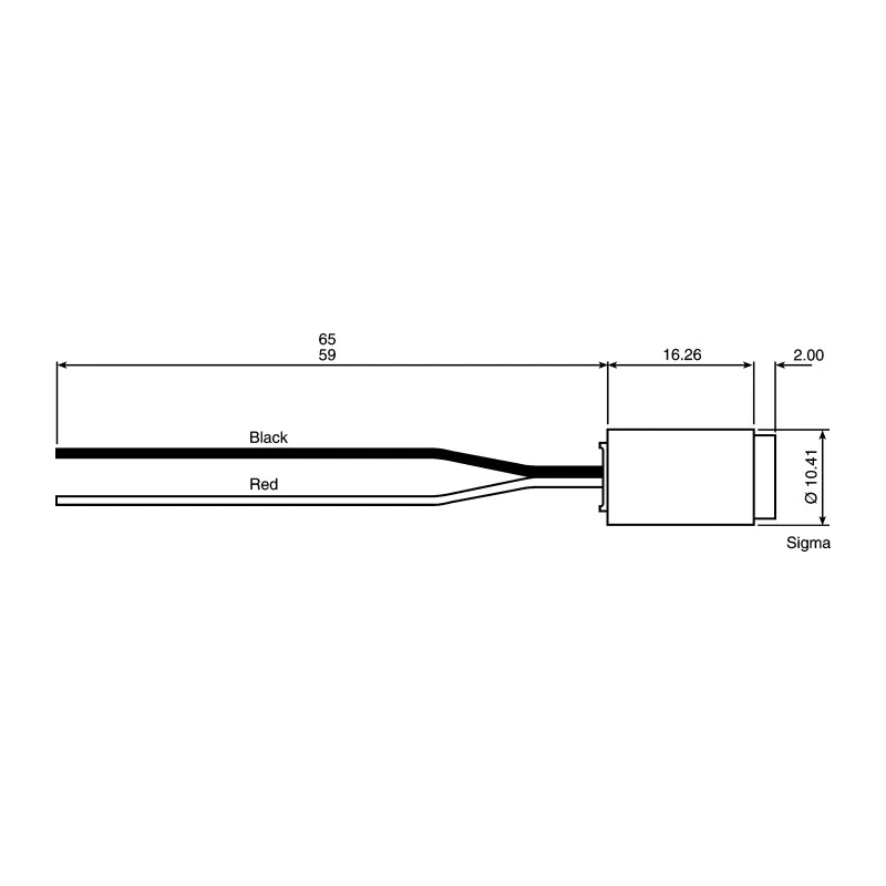 Global Laser Sigma Continuous Wave Red Laser Module 3 mW Ellipse Emission Pattern 3.5-5 V 5001-20-000