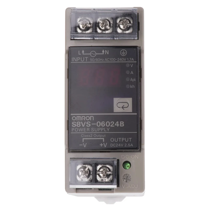 Omron Switched Mode DIN Rail Power Supply 24V DC, 2.5A Output, 60W Power, AC Input 85-264V, Model S8VS