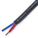Van Damme 2 Core Audio Cable, Grey, 100 m, Stranded Oxygen-Free Copper Conductor, Low Smoke Zero Halogen Jacket 278-525-080