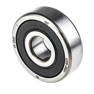 SKF Single Row Deep Groove Ball Bearing 10 mm ID, 30 mm OD, 9 mm Width, Sheet Metal Cage, Sealed 6200-2RSH