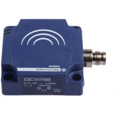 Telemecanique Sensors Inductive Proximity Sensor Block Non-Flush Mount 24V DC 200mA 25mm Detection XS8C1A1PAM8