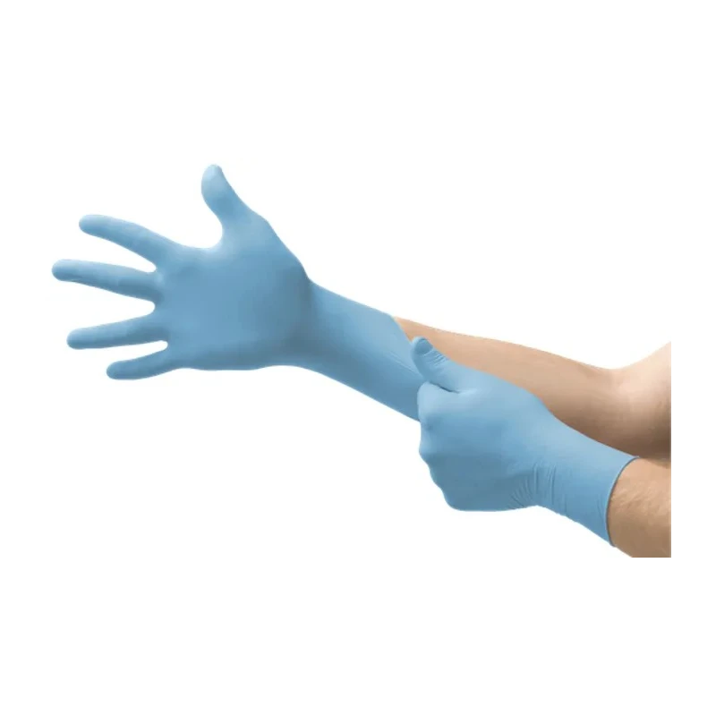 Ansell TouchNTuff® 92-670 Blue Nitrile Disposable Gloves Food Safe 0.1 mm Thickness Size XL 92670100