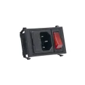 Bulgin C14 Straight Snap-in IEC Connector 250V 10A Fuse Size 5 x 20 mm BZV01/Z0000/02