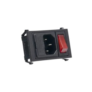 Bulgin C14 Straight Snap-in IEC Connector 250V 10A Fuse Size 5 x 20 mm BZV01/Z0000/02