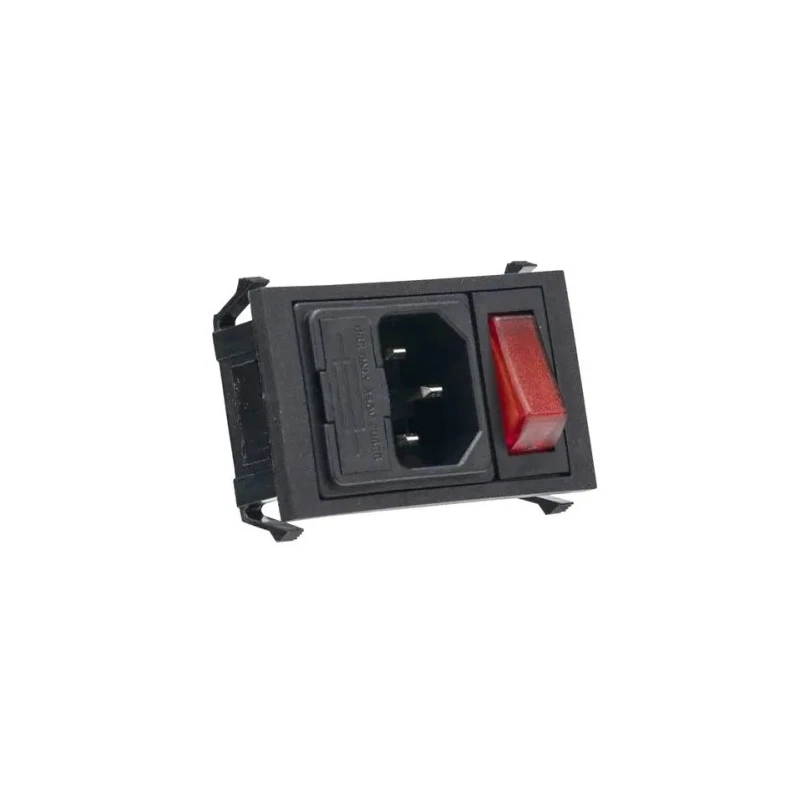 Bulgin C14 Straight Snap-in IEC Connector 250V 10A Fuse Size 5 x 20 mm BZV01/Z0000/02