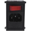 Bulgin C14 Straight Snap-in IEC Connector 250V 10A Fuse Size 5 x 20 mm BZV01/Z0000/02
