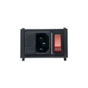 Bulgin C14 Straight Snap-in IEC Connector 250V 10A Fuse Size 5 x 20 mm BZV01/Z0000/02