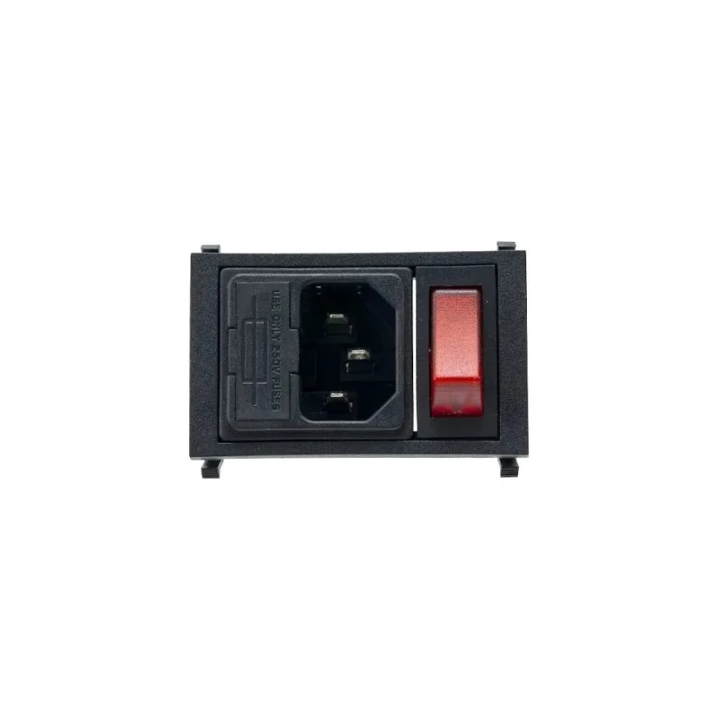 Bulgin C14 Straight Snap-in IEC Connector 250V 10A Fuse Size 5 x 20 mm BZV01/Z0000/02