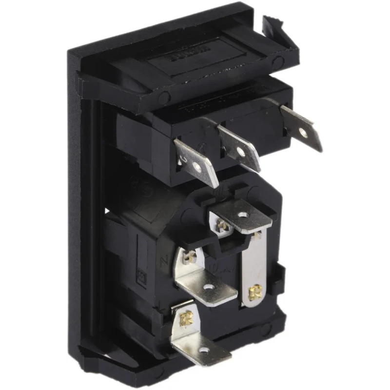 Bulgin C14 Straight Snap-in IEC Connector 250V 10A Fuse Size 5 x 20 mm BZV01/Z0000/02