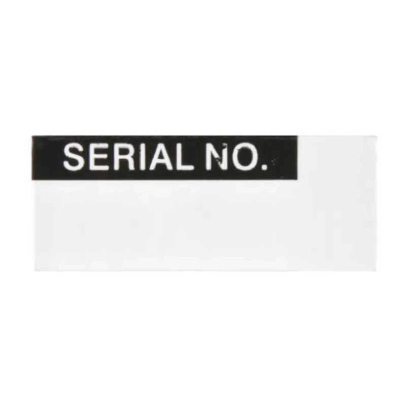 RS PRO Pre-Printed Adhesive Label Serial No, 180 Per Pack, 38mm x 12mm, Self-Adhesive Aluminium Foil 445-3616