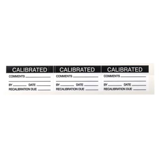 RS PRO Adhesive Pre-Printed Calibrated Vinyl Label 70mm x 38mm 30 Per Pack 445-4091