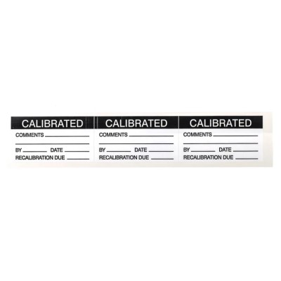 RS PRO Adhesive Pre-Printed Calibrated Vinyl Label 70mm x 38mm 30 Per Pack 445-4091