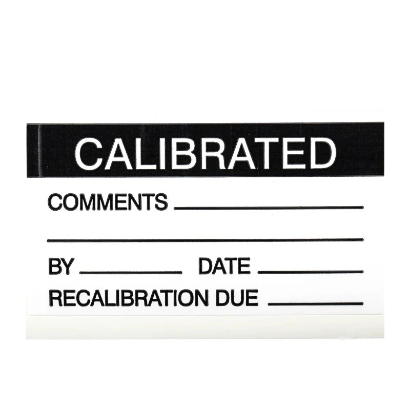 RS PRO Adhesive Pre-Printed Calibrated Vinyl Label 70mm x 38mm 30 Per Pack 445-4091