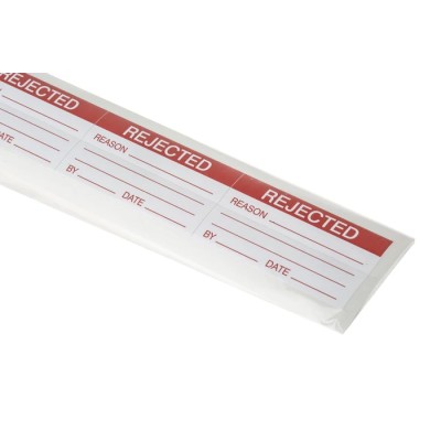 RS PRO Pre-Printed Adhesive Label Red Text 70mm x 38mm 30 Per Pack 445-4013