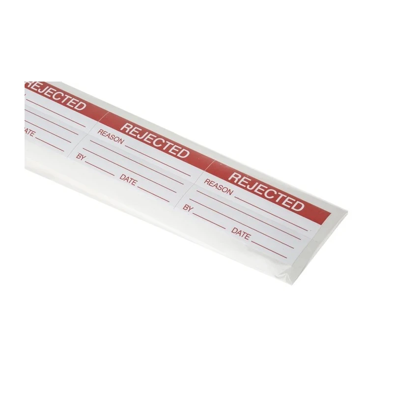 RS PRO Pre-Printed Adhesive Label Red Text 70mm x 38mm 30 Per Pack 445-4013