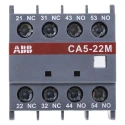 ABB Auxiliary Contact 4 Contact 2 NC/2 NO CA5 Front Mount Screw Terminals 6 A 24 V dc 230 V ac 1SBN010040R1122 - CA5-22M