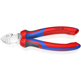 Knipex Side Cutting Stripper 1.5 to 2.5 mm², Comfort Grip Insulated Handle, Chrome Vanadium Steel, 160mm 14 25 160