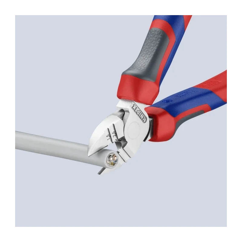 Knipex Side Cutting Stripper 1.5 to 2.5 mm², Comfort Grip Insulated Handle, Chrome Vanadium Steel, 160mm 14 25 160