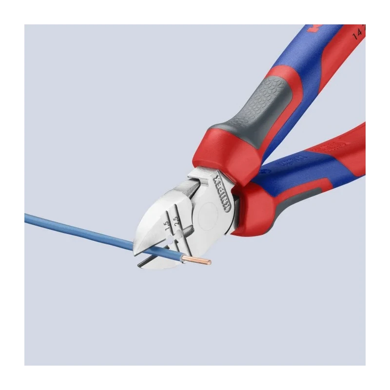 Knipex Side Cutting Stripper 1.5 to 2.5 mm², Comfort Grip Insulated Handle, Chrome Vanadium Steel, 160mm 14 25 160