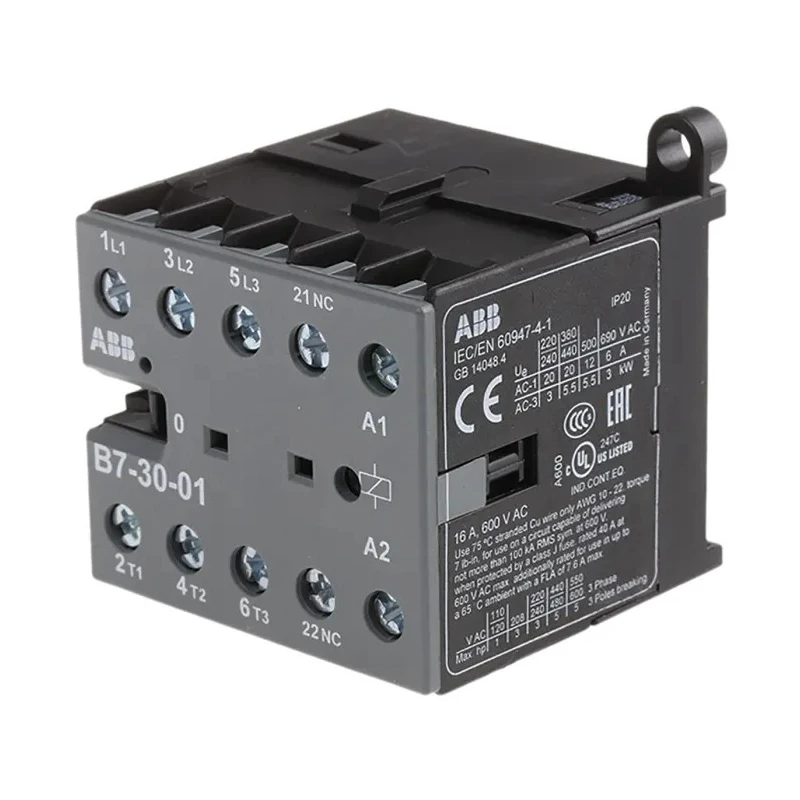 ABB 3-Pole Power Contactor with 230V AC Coil, 9 A, 5.5 kW Motor Control, B7-30-01-80