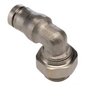 Legris Pneumatic Fitting LF3600 Series Male 1/8 in G Threaded-to-Tube Nickel Plated Brass 120°C 20 bar LF3600