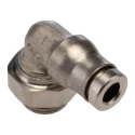 Legris Pneumatic Fitting LF3600 Series Male 1/8 in G Threaded-to-Tube Nickel Plated Brass 120°C 20 bar LF3600
